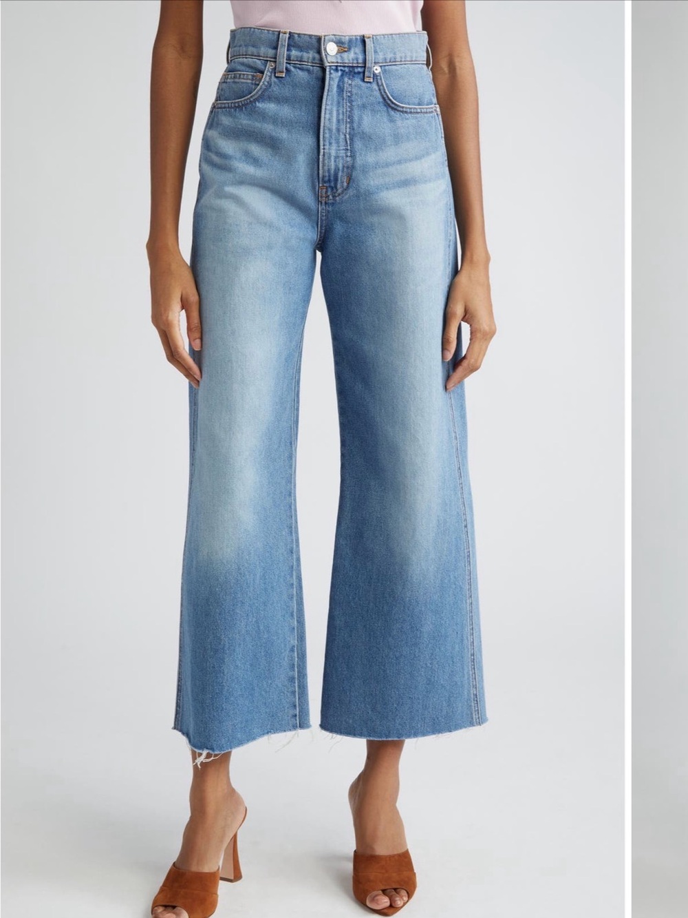 Veronica Beard Taylor cropped Wide Leg Jeans
